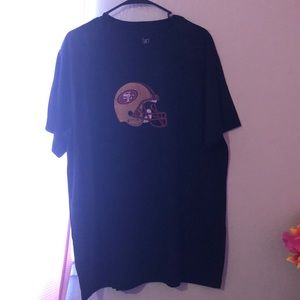 vintage style 49ers helmet tshirt